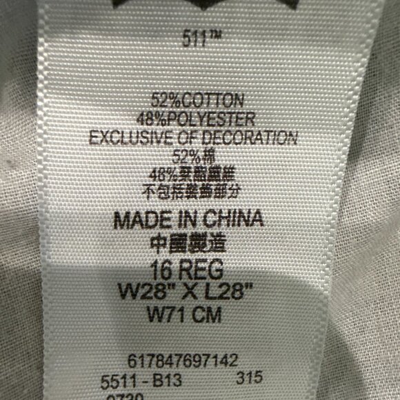 Levis 511 Slim Straight Leg Jeans Womens 16 Blue Dark Wash Mid Rise Zip 28 X 28 - Picture 9 of 14